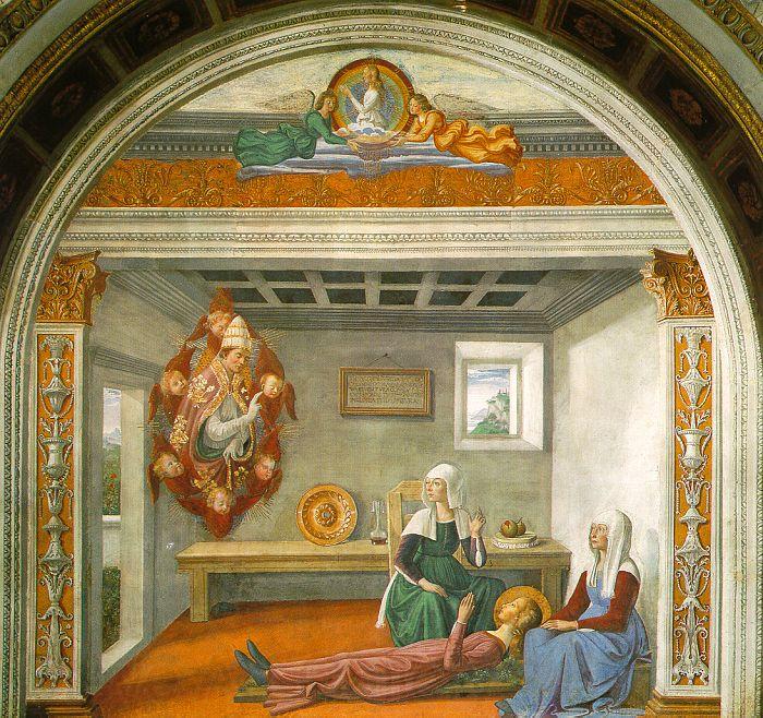 Domenico Ghirlandaio Announcement of Death to Saint Fina Spain oil painting art